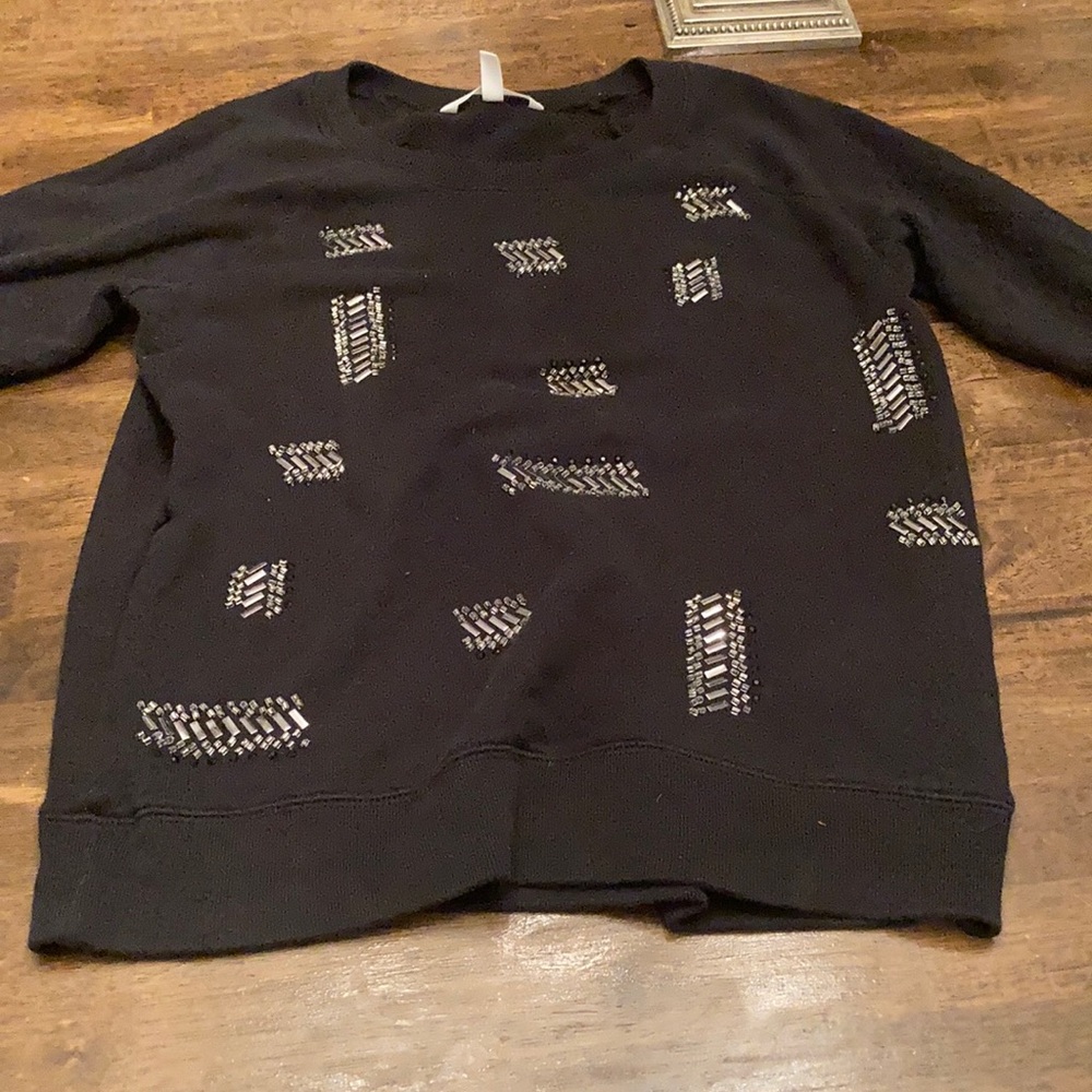 Black Beaded Victoria’s Secret Crewneck Sweater